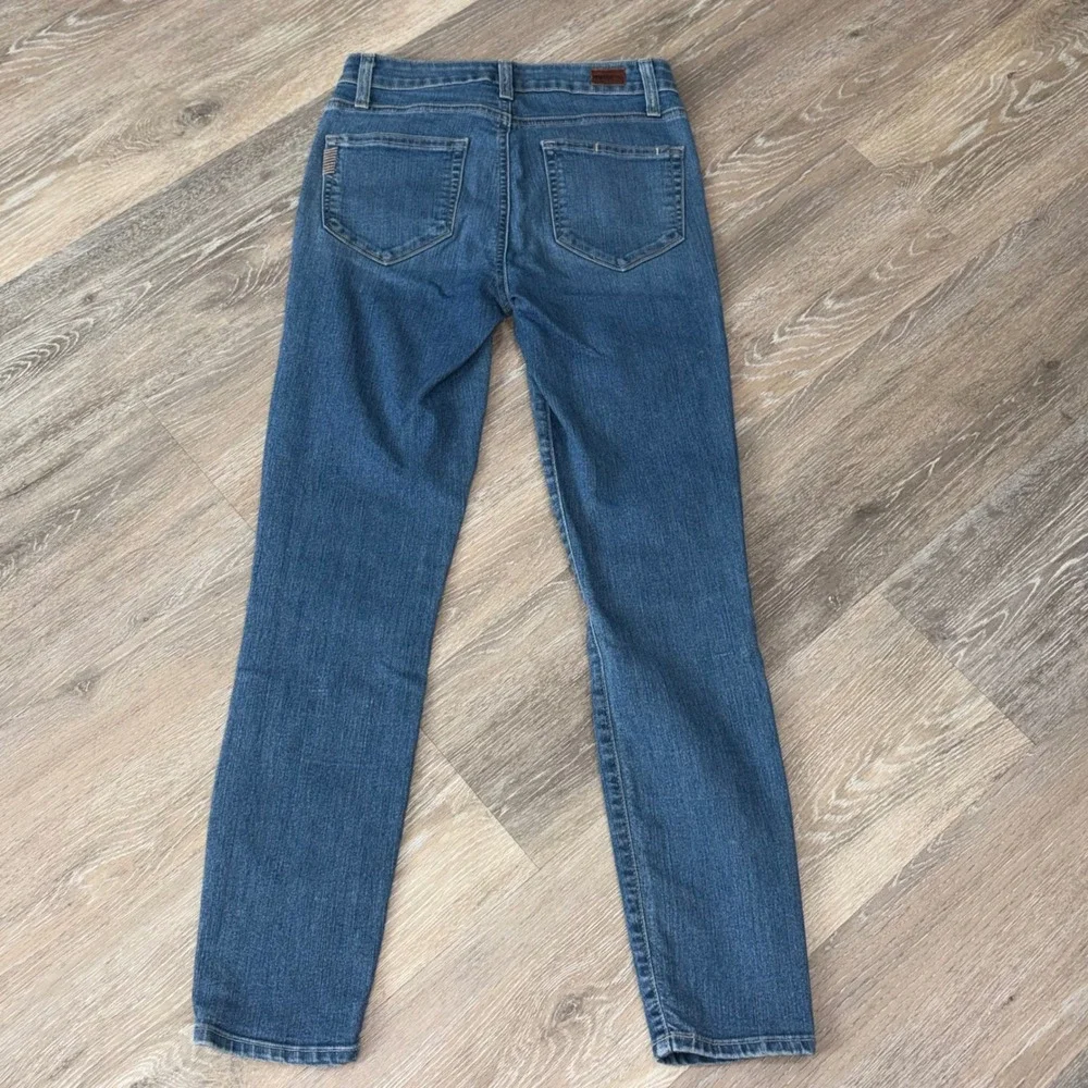 PAIGE Hoxton Ankle High Rise Skinny Jeans Medium Blue Stretch Denim Size 25
